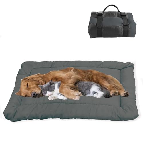Outdoor Travel Dog Bed Waterproof Anti-Slip,Portable Roll Up Dog Beds for Camping,Durable Ripstop 1200D Nylon Fabric Dog Crate Pad Easy to Clean for Car,Sofa and Cage,deep grey,36โณx25โณ Outdoor Travel Dog Bed Waterproof Anti-Slip,Portable Roll Up Dog Beds for Camping,Durable Ripstop 1200D Nylon Fabric Dog Crate Pad Easy to Clean for Car,Sofa and Cage,deep grey,36โณx25โณ
