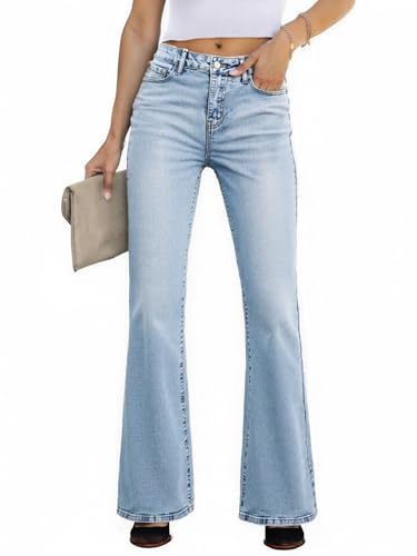 EMMIOL Flare Jeans for Women Trendy, Mid-High Waist Bootcut Bell Bottom Jeans...