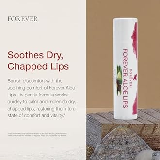 Forever Living - Aloe Lips - Moisturizing Lip Balm with Aloe, Jojoba, and Beeswax, Vegan, Ultimate Lip Care, Pack of 12