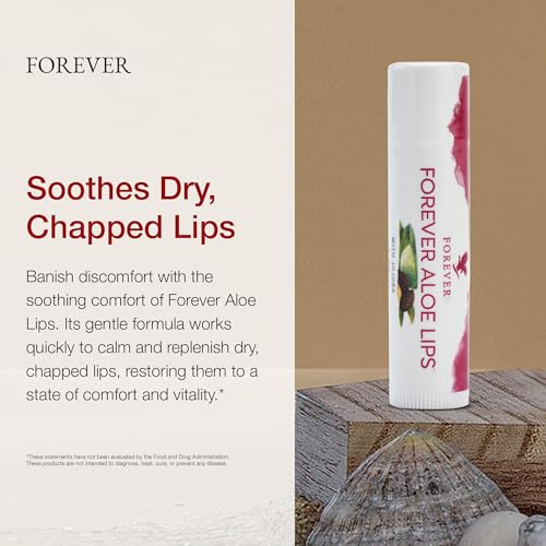 Forever Living - Aloe Lips - Moisturizing Lip Balm with Aloe, Jojoba, and Beeswax, Vegan, Ultimate Lip Care, Pack of 12