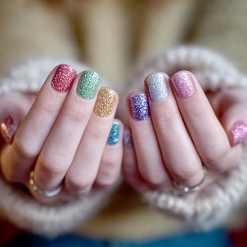 Image of AUREUO Galaxy Glitter Acrylic Paint Set - 8 Twinkle Iridescent Colors 0.71 Fl Oz / 21ml Tubes Sparkling Art Paints for Holiday Crafts Decor Non Toxic Art Supplies for DIY Projects, Gifts for Artists