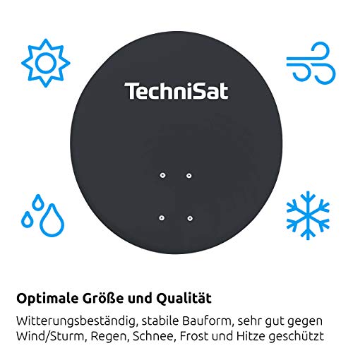 TechniSat TECHNITENNE 70 Satelliten-Schüssel für 4 Teilnehmer (70 cm digital Sat Anlage,...