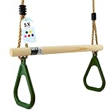 Trapez Schaukel Garten | Kinderschaukel Outdoor Indoor | Höhenverstellbar...