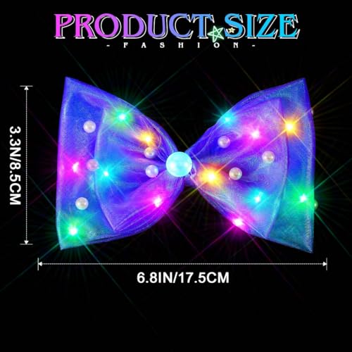 Pinza de cabello con luz LED moño para mujer 2 unidades miniatura 4