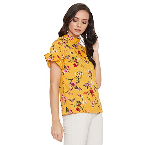 Image of STALK-Pretty in Floral Mustard Top