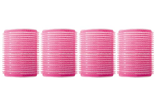 Titania Bur Curlers 44mm 4 Pieces - Salon Quality Self Holding Hairdressing Rollers w/Bag & Flexible Soft Rods For Gentle Hair Curling & Lift - Easy Hairstyling For All Hair Types & Lengths