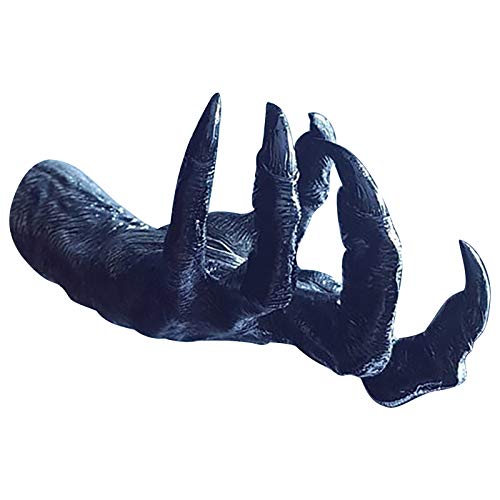 Witch's Demon Hand Wall Hanging Statues,Aesthetic Art Sculpture, Resin Retro Art Hanging Design Mounted Hang Decoration Creative Props For Living Room (Black) #TOP1