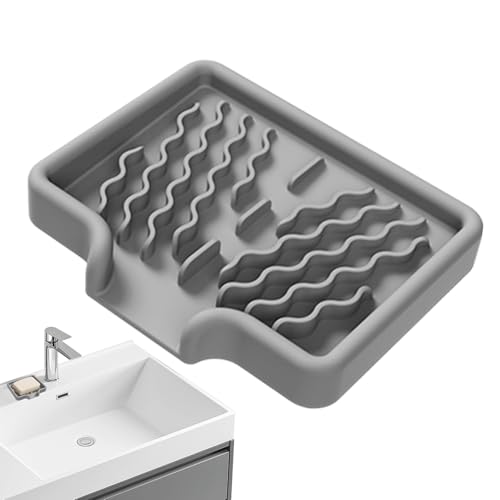 Silicone Soap Holder, Soft Shower Dish, Drainage Soap Tray, Bath Sponge Stand, Kitchen Storage Organizer, Ideal for Bathroom and Dispenser Accessories 12.45 Inch