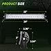 AUTOSAVER88 LED Light Bar 24 Inch Straight Work Light 4D 200W with 8ft Wiring Harness, 20000LM Offroad Driving Fog Lamp Marine Boating Light IP68 WATERPROOF Spot & Flood Combo Beam Light Bar (24 INCH)