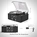 All-in-One Vinyl Record Player with Speakers, WiFi Internet Radio, Retro Turntable with CD Player, Bluetooth, USB/TF Recording, Pitch & EQ Control, Alarm & Sleep Timer – Black Wood Grain