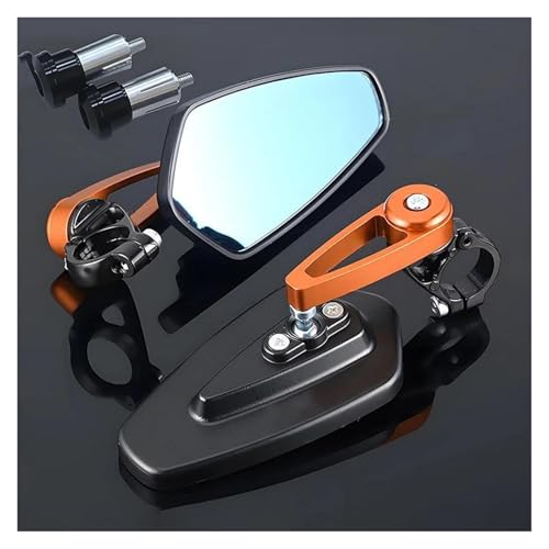 Motorradspiegel Bar End Spiegel Für Yamaha VMAX 1200 VMAX 1700 VMAX1200 VMAX170 Motorrad-Rückspiegel Lenkerspiegel(Orange)