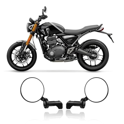 For �X�s�[�h 400 �o�b�N�~���[ 1200RS 2023 2024 2025 �压��C���n���h���o�[���t���N�^�[�n���h���o�[�~���[ 10 �~�����[�g�����E�Z�b�g 1200rs Speed 400 �I�[�g�o�C�o�b�N�~���[ (��)