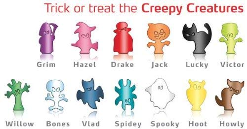 Vacu Vin Glass Markers, Creepy Creatures