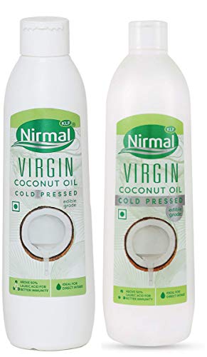 Image of Klf Nirmal Cold Pressed Virgin Coconut Oil, 250Ml + Nirmal Cold Pressed Virgin Coconut Oil, 500 Ml