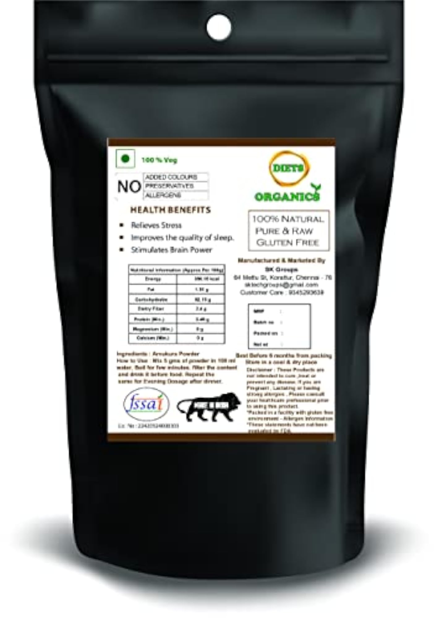 Amukkara Kizhangu Powder 50 Gms Pack of 2
