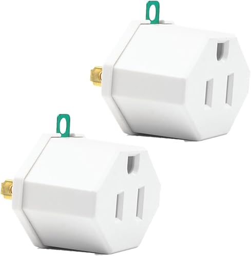 Adaptador de salida a enchufe, enchufe de luz E26, adaptador de enchufe de 3 puntas, enchufe giratorio de 360 con interruptor de encendidoapagado,