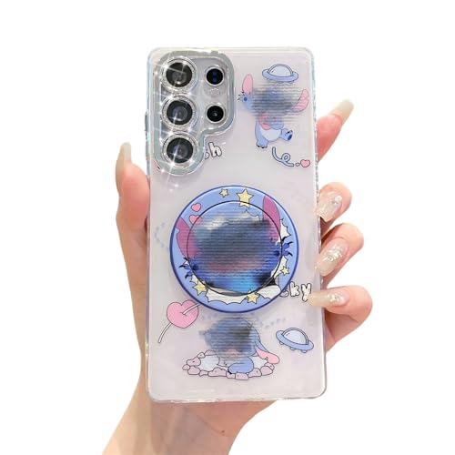 Coque Samsung S25 Ultra magnétique kawaii bleu : idéale pour sécuriser votre smartphone au bureau