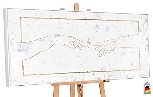 YS Quadro dipinto a mano Michelangelo | Immagine dipinta a mano | Dipinto a mano | Quadro colore | Murale dipinto a mano M.Julinski 150x50 cm