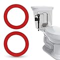 2 Pcs Flush Valve Seal for Mansfield, Upgraded Silicone Material Toilet Tank Gasket Replacement Parts for 210 and 211(Red)