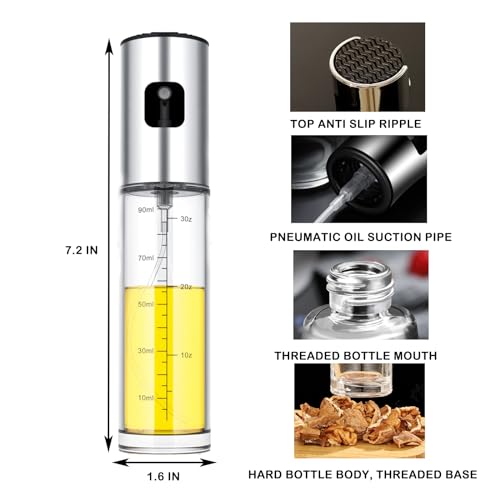 Oil Sprayer for Cooking,100ml Oil Sprayer for Air Fryer, Salad,BBQ,Roasting - Image 3