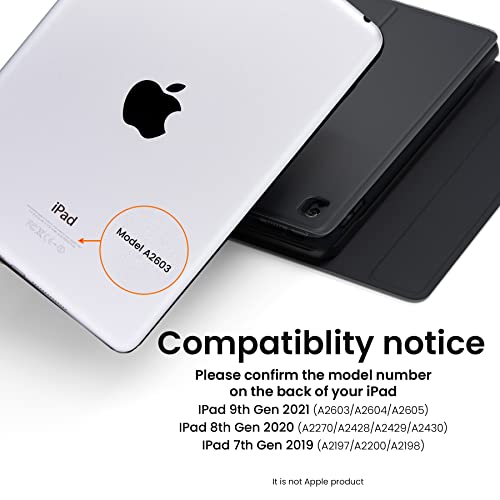 EVEO iPad Case with Keyboard - iPad Case with Keyboard iPad Case iPad Keyboard case iPad case, Built-in Pencil Holder - Image 5