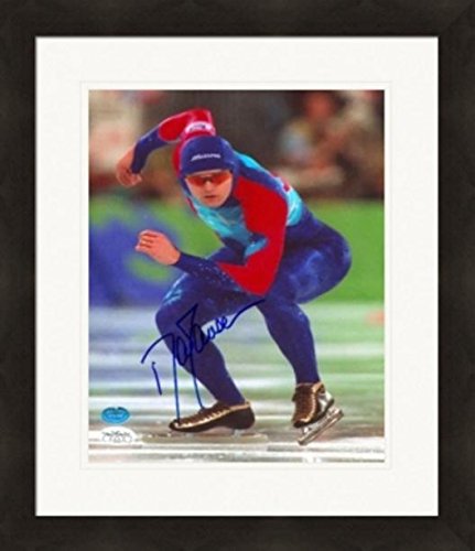 Autograph Warehouse 269972 Dan Jansen Autographed 8 x 10 in. Photo - Speed Skating - JSA Image - No. 3 Matted & Framed