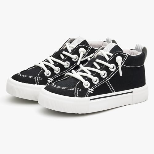 EasyStar Boys Girls Mid-Top Slip On Comfort Fabric Sneaker Shoe2