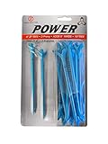 Zero Friction Power 3 Prong Golf Tees, Pack of 18, 4 Inch Blue