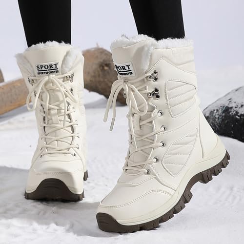 Bottes de neige femme imperméables et légères doublées fourrure - 2