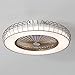 YAXIANZ Ventilador de Techo con Luces Tricolor atenuación Mudo y función de temporización Ventilador lámpara 72W LED Marco de luz de Hierro Forjado luz de Techo Adecuado para Estudio de Dormitorio