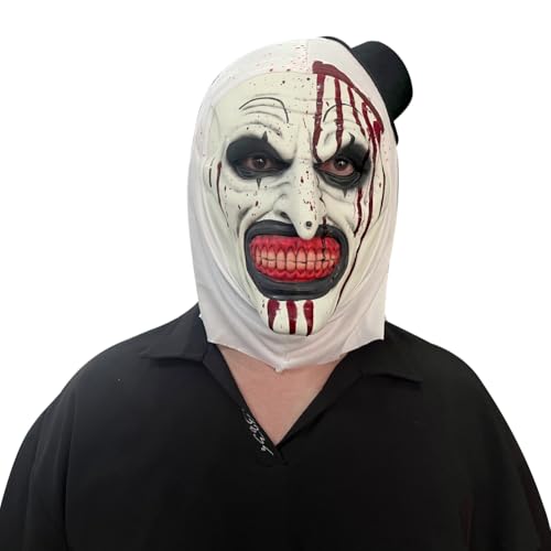 ACBAGI Halloween Mask Costume Scary Terrifier Mask Halloween Clown Masks Creepy Masquerade Party Cosplay mask for adults (Horror style 2)