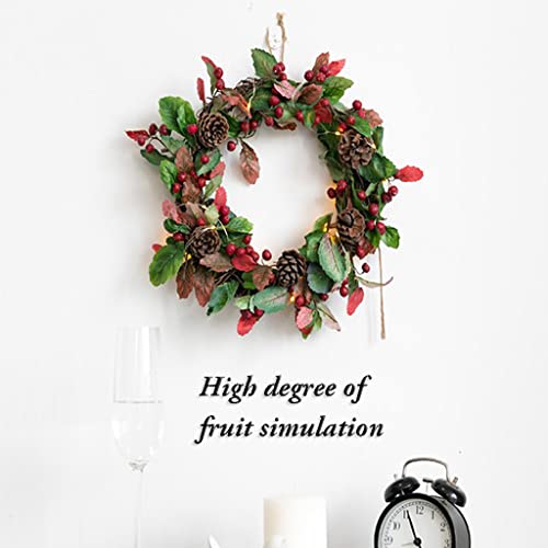 Couronne de Noël Vintage pour porte extérieure résistant pluie