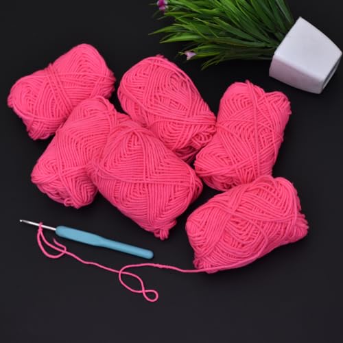 Image of picknMAKE DIY Crochet Set of Baby Beanie Hat Kit for Beginners Adult- Includes Pink Wool, 3mm Crochet Hook, Needle, Cutter & Step-by-Step Instructions