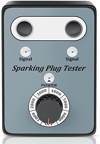 Spark Plug Tester, VXSCAN Car Dual Holes Spark Tester with Adjustable Frequency, Ignition Coil Tool for 12V Gasoline Vehicles 11mm Spark Plug