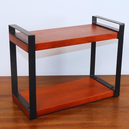 Image of Premium The Double decker Multipurpose Storage Rack |Iron Countertop Racks |Living Area Versatile Storage Shelf with 2 Compartments |Spice Rack Organizer|Makeup Organizer|Office