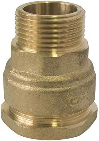 SOMATHERM FOR YOU Threaded Coupler PE Brass ACS/Diameter 40-33X42(1.25 Inches)/Thread (Male), Grey, M 33/42 (1"1/4)