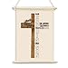 QWFFNBMU Christian Cross Home Wall Decor, For God So Loved The World Bible Verse Wall Art Canvas Flag Banner Decor for Home Office Bathroom Bedroom Living Room, Christian Gifts for Women Men
