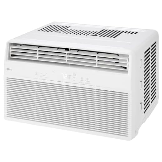 LG 6,000 BTU Window Air Conditioner, Cools 250 Sq.Ft. (10' x 25' Room Size), Quiet Operation, Electronic Control with Remote, 2 Cooling & Fan Speeds, 2-Way Air Deflection, Auto Restart, 115V