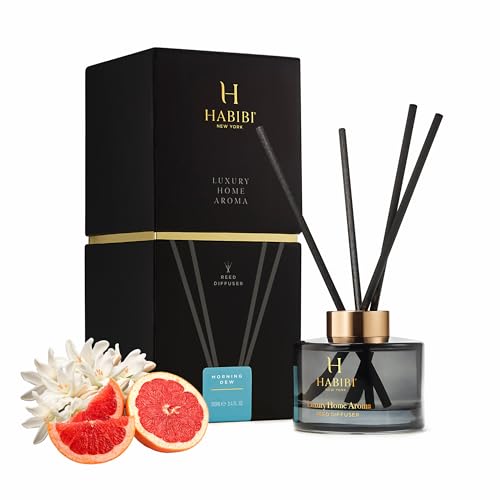 Set difusor de aceites esenciales H Habibi 150 ml con 4 varillas miniatura 1