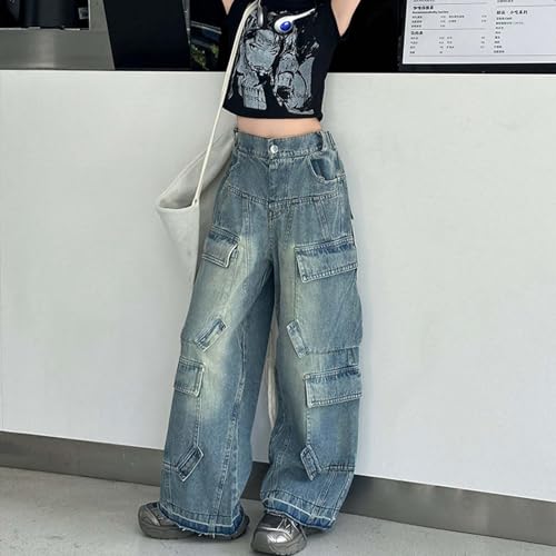 Kids Cowgirl Y2k Heart Jeans Solid Casual Zipper Fly Petite Jeans Cropped Ankle Length Children's Clothing2