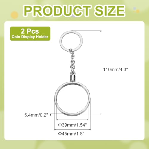 Llavero Porta Moneda Metálico 40mm, 2 Piezas miniatura 2