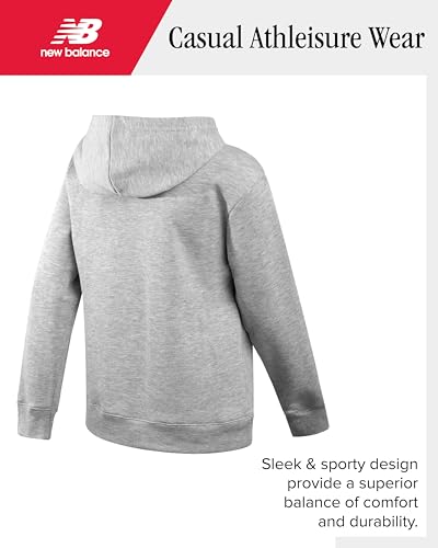 Image of New Balance Boys Shorts Set - 2 Piece Athletic Performance Fleece Hoodie Sweatshirt and Sweat Shorts Sweatsuit Set for Boys