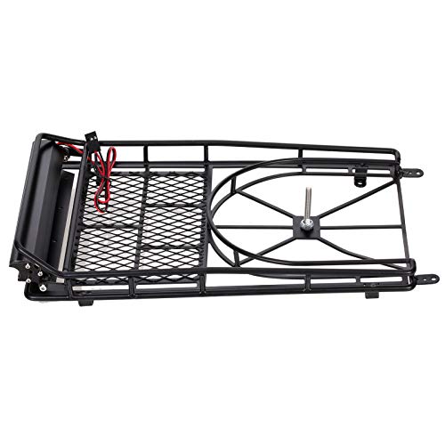 OWSOO Mala de suporte de teto em liga com barra de luzes de 10 LED, estrutura de pneu sobressalente