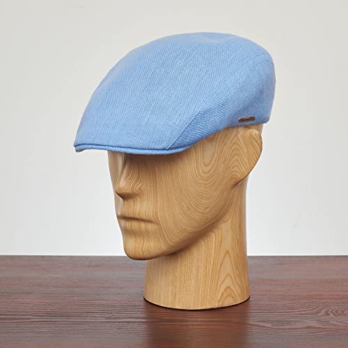 Sterkowski Gecko Cap | 100% Linen Flat Cap For Men And Women | Newsboy Hats Flat Caps Hats For Men Gatsby Hats For Men Irish Hats For Men Paperboy Hats For Men Summer Flat Cap 57 Cm Light Blue #TOP3
