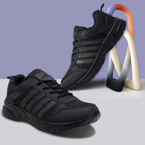Image of BRUTON Black Men's Trendy Walking Shoes Regular Shoe Yoga Shoes for Men's & Boy's