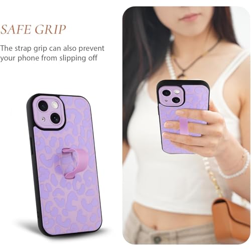 Coque léopard iPhone 14 idéale pour les appels vidéo mains libres - 3