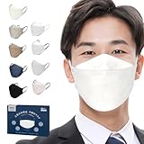 立体マスク 【スーツ定番色】 やや大きめサイズ ダイヤモンドマスク 不織布 メンズ バイカラー カラーマスク おしゃれマスク 小顔マスク 不織布マスク hellozebra 3層構造 日本の品質 カケンテスト済 ノーズワイヤー付き 息がしやすい耳が痛くならない 個包装 使い捨て 210mm広幅 大きめサイズ 30枚入 ホワイト