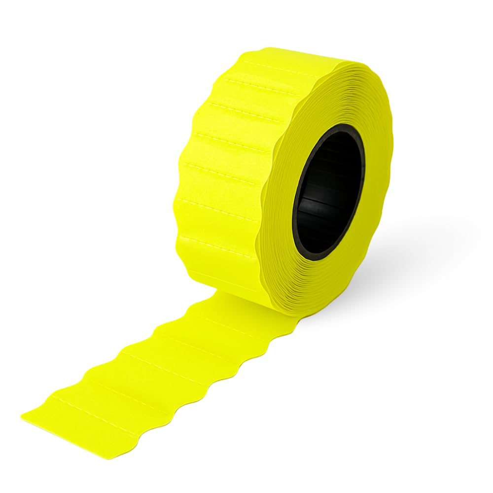 Virsus 18 Rotolini di Etichette per Prezzatrice segnaprezzo fluo, misura 26x12 mm, rotoli da 1500 etichette per un totale di 27000 pezzi
