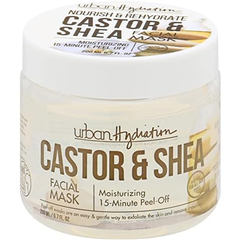 Urban Hydration Skincare Nourish & Rehydrate Castor & Shea Facial Peel-off Mask, 6.7 Ounce Cover