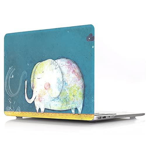 Funda rígida MacBook Pro 16 para creativos con diseño de elefante y teclado